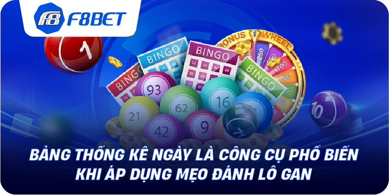 Bảng thống kê ngày là công cụ phổ biến khi áp dụng mẹo đánh lô gan